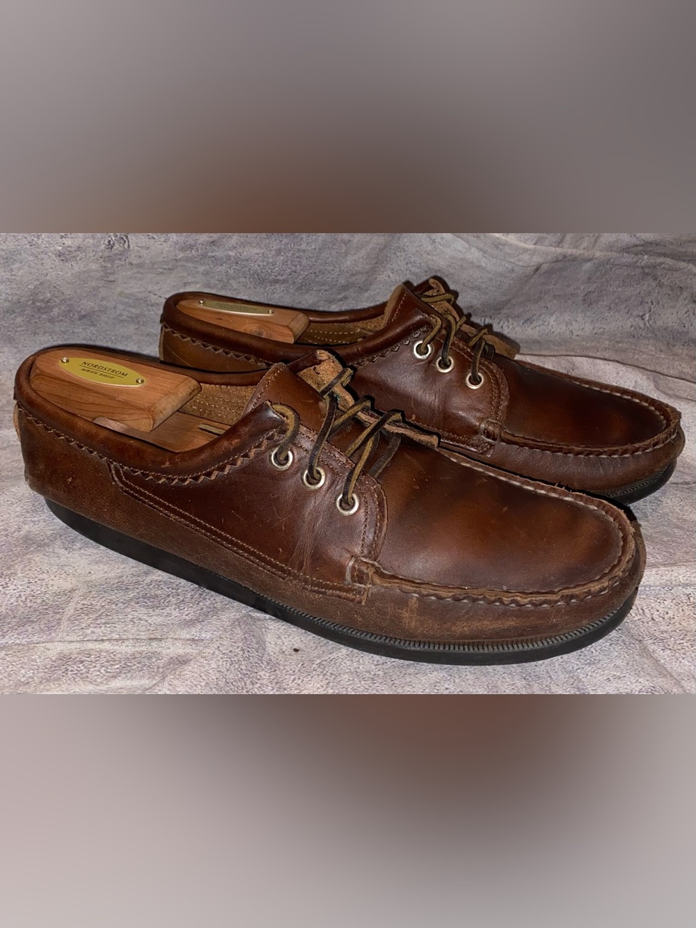 Quoddy Maine Blucher Lace Up Loafers Shoes Camp Moc Moccasins 8 Classic Men’s